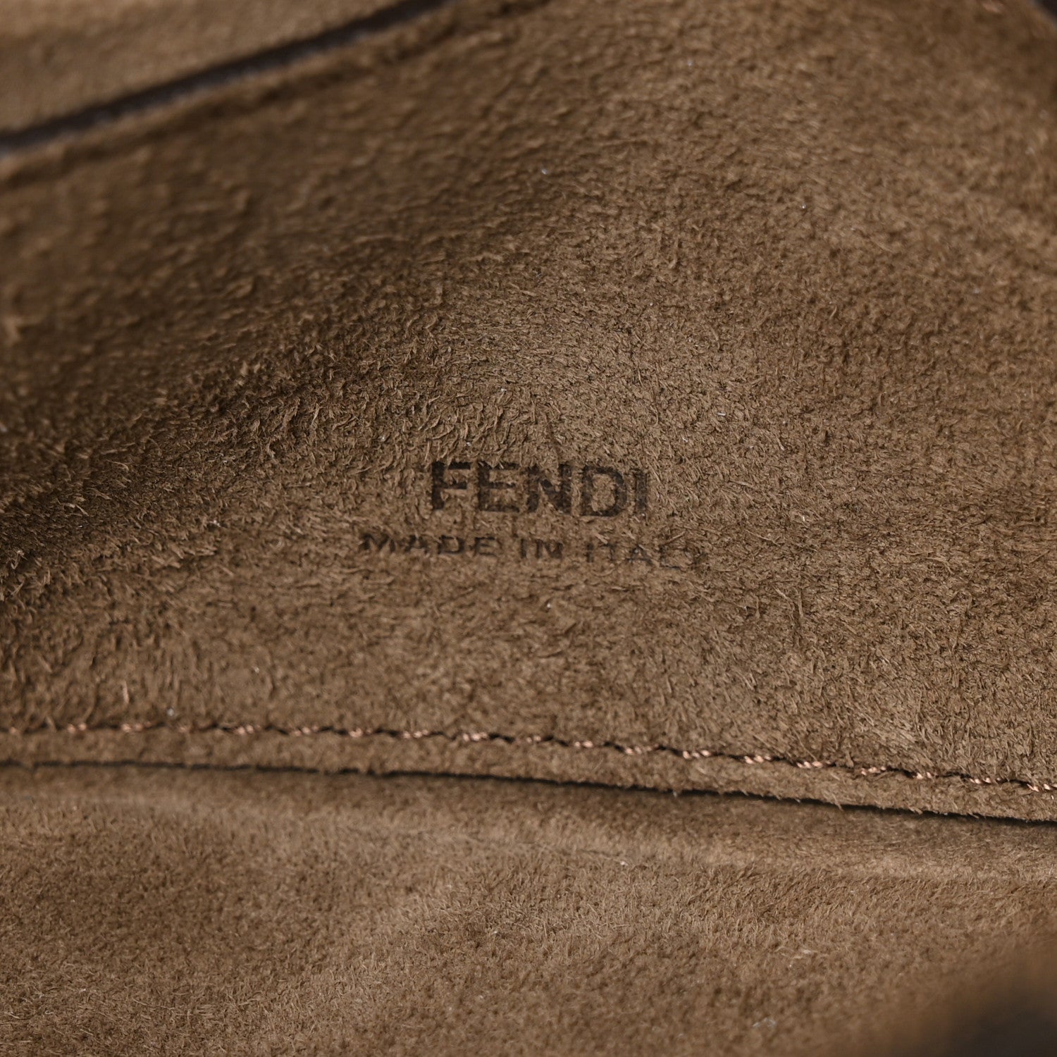 Fendi Fabric Jacquard FF 1974 Phone Baguette Tobacco Moro 6 of 11