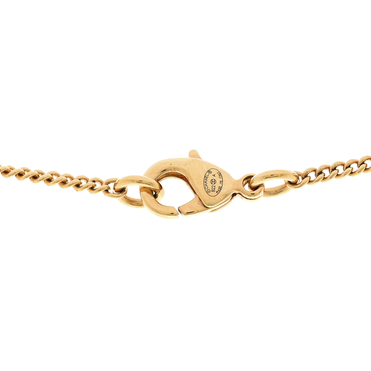 Chanel Metal CC Rue Cambon Necklace Gold 5 of 5