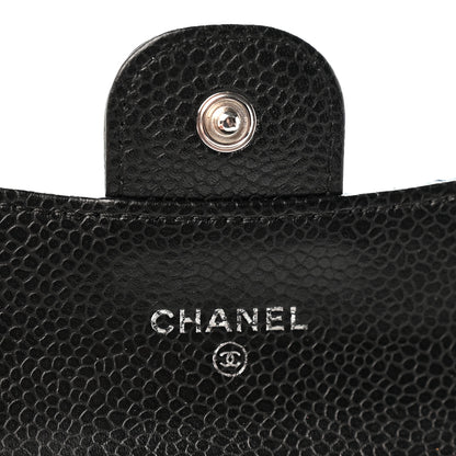 Chanel Caviar Quilted Flap Card Holder Wallet Black 6 of 9