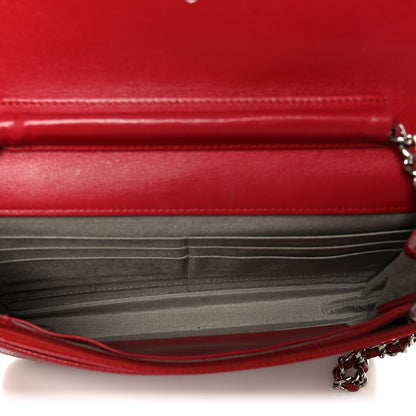 Chanel Caviar Timeless CC Wallet on Chain WOC Red 5 of 12