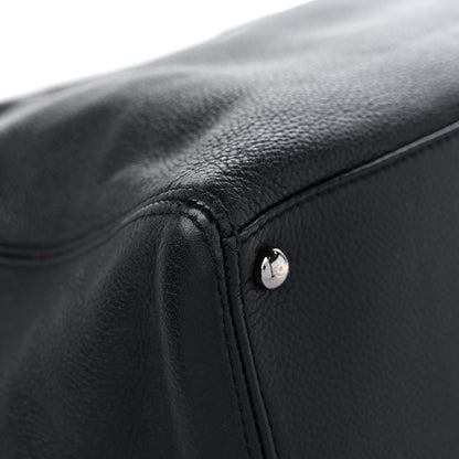Chanel Calfskin Mademoiselle Lock Cerf Executive Shopper Tote Black 15 of 22