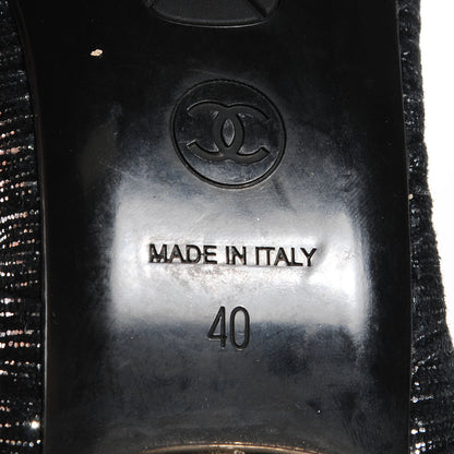 Chanel Elastic Ballerina Flats 40 Black 6 of 7