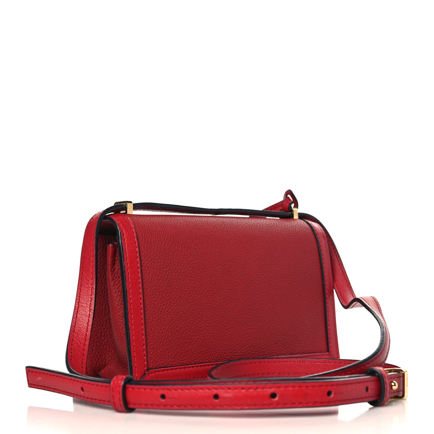 Calfskin Small Barcelona Shoulder Bag Dark Red