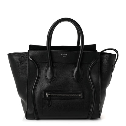 Celine Drummed Calfskin Mini Luggage Black 1 of 11