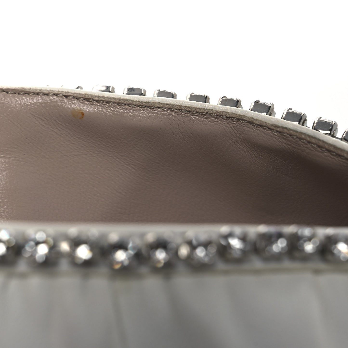 Nappa Crystal Ballerina Flats 35.5 White