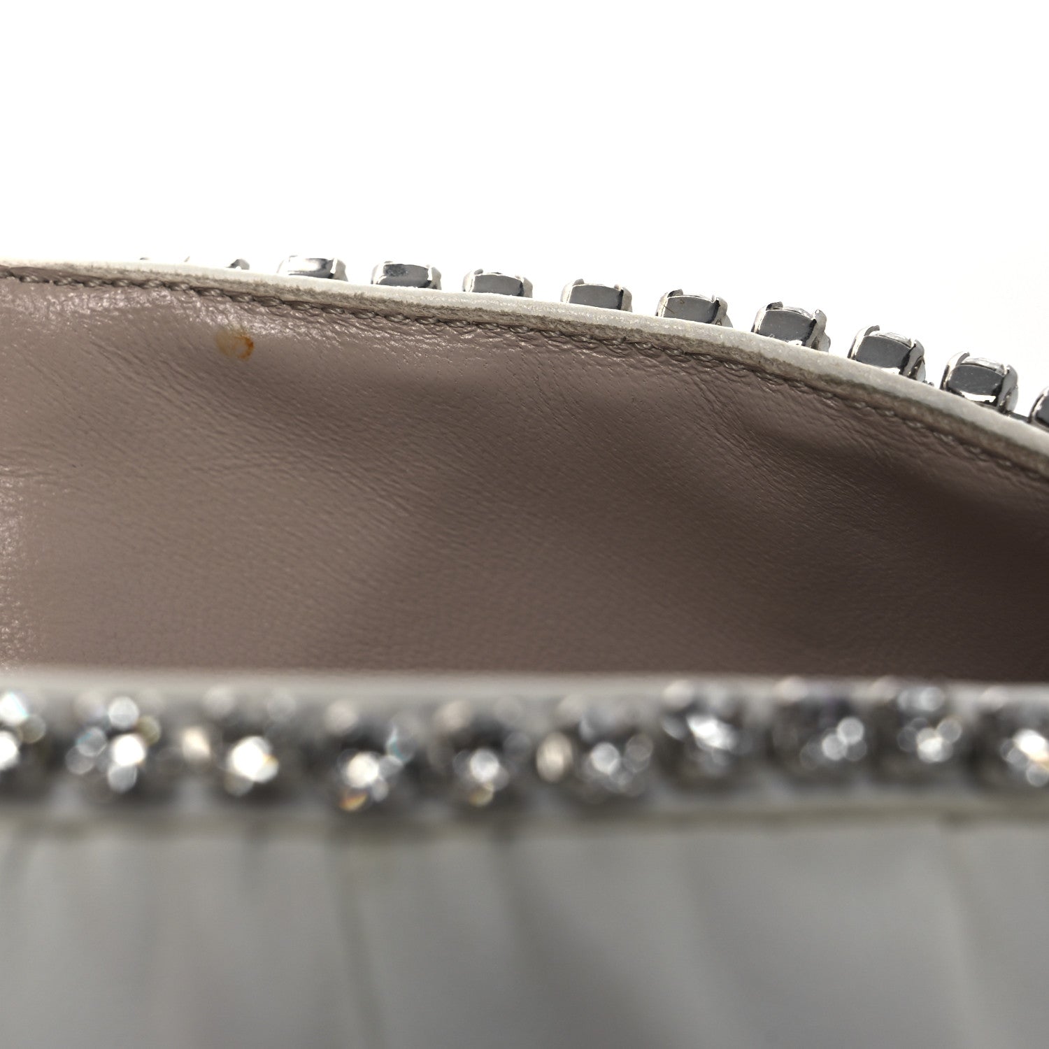 Miu Miu Nappa Crystal Ballerina Flats 35.5 White 11 of 11