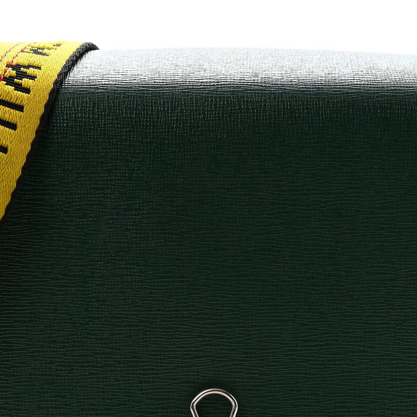 Saffiano Mini Binder Clip Bag Green