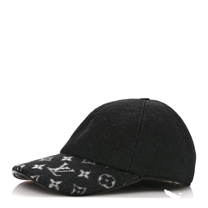 Louis Vuitton Wool Silk Monogram Endless Cap L Black 1 of 8
