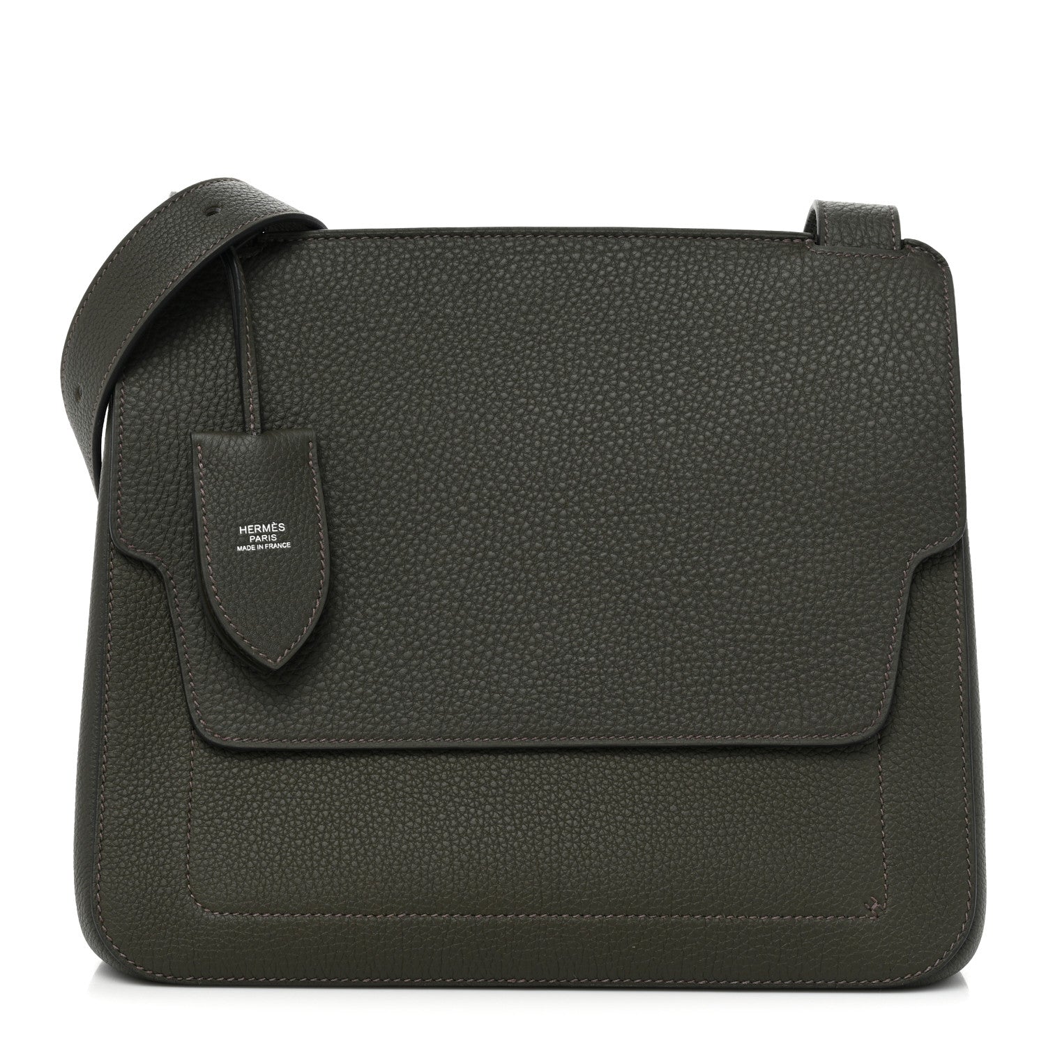 Hermes Togo Mali-Selle PM Messenger Bag Vert De Gris 1 of 9