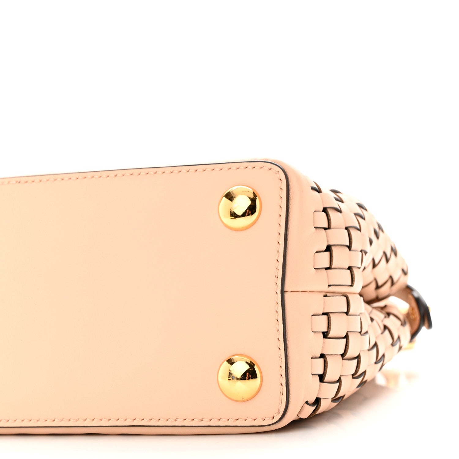 Fendi Vitello Grace Intreccio Mini Peekaboo Iconic Satchel Light Rose 9 of 9