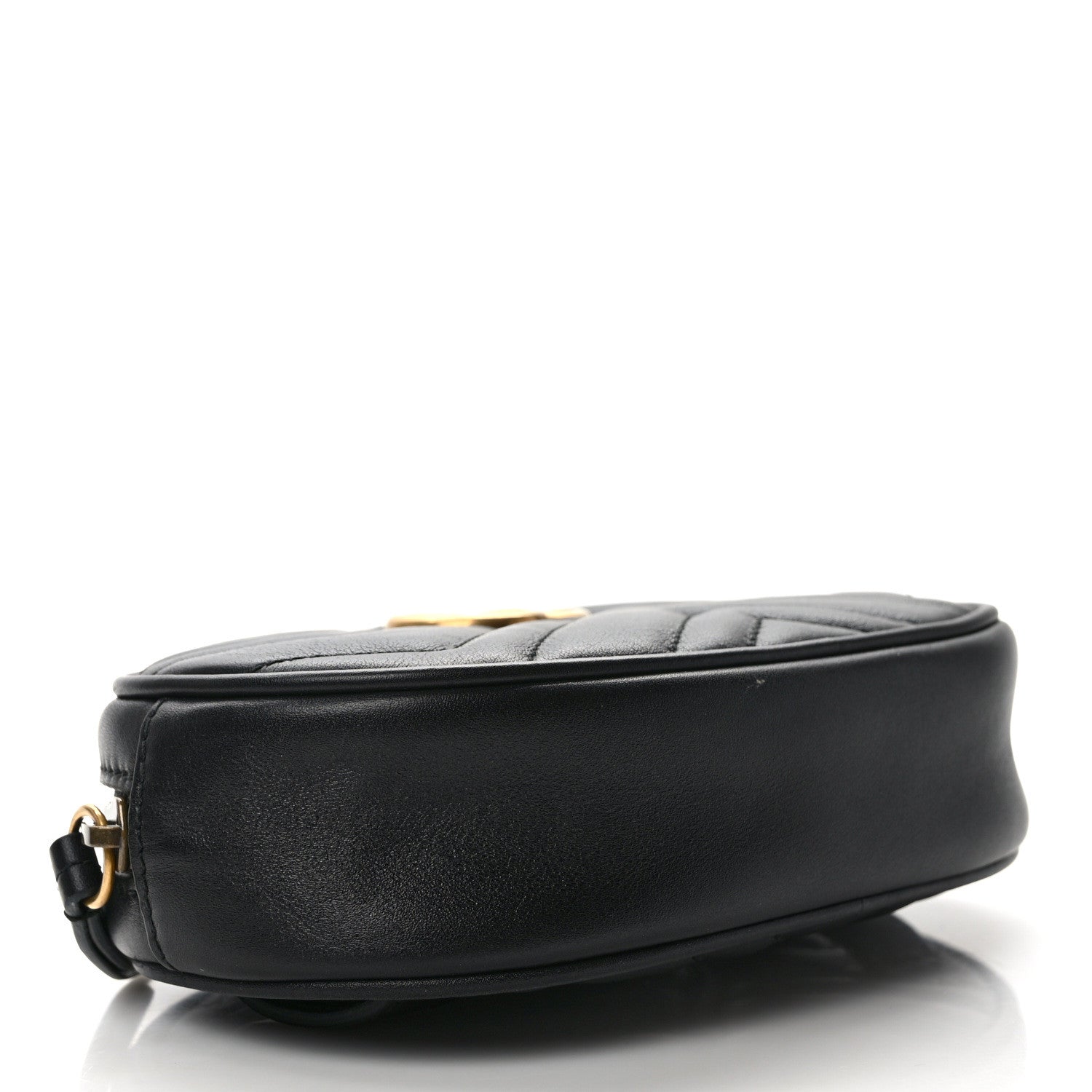 Gucci Calfskin Matelasse GG Marmont Belt Bag 85 34 Black 5 of 13