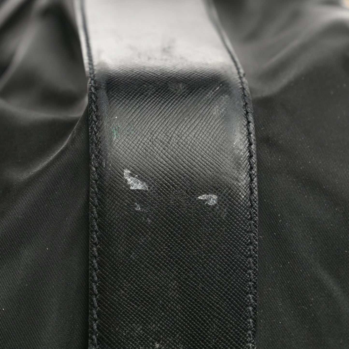 Tessuto Nylon Saffiano Suitcase Black