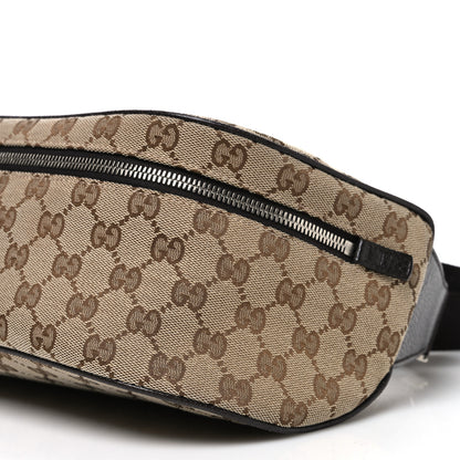 Gucci Monogram Dollar Calfskin Waist Pouch Beige Ebony Testa di Moro Marrone Scuro 10 of 10