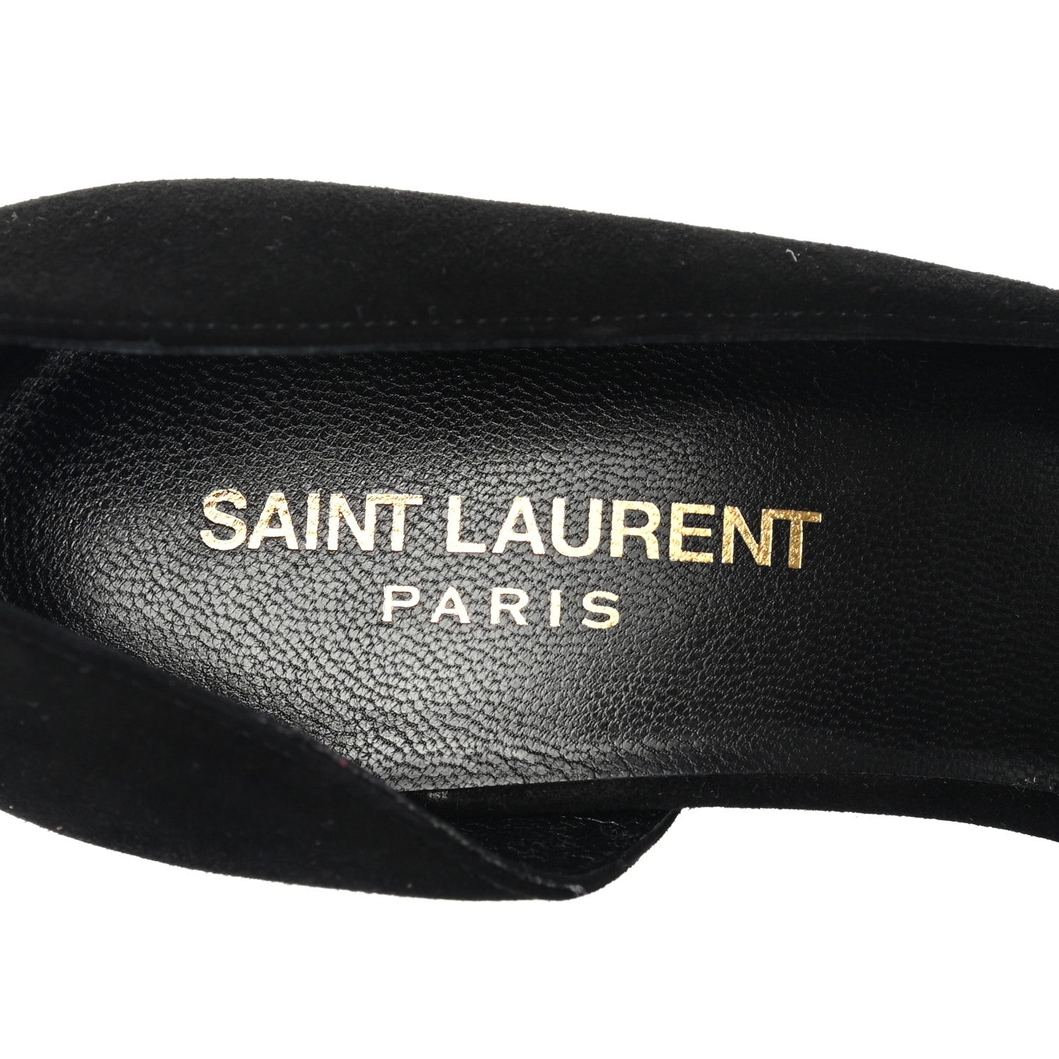 Saint Laurent Suede Janis 105 D'Orsay Pumps 37.5 Black 7 of 9