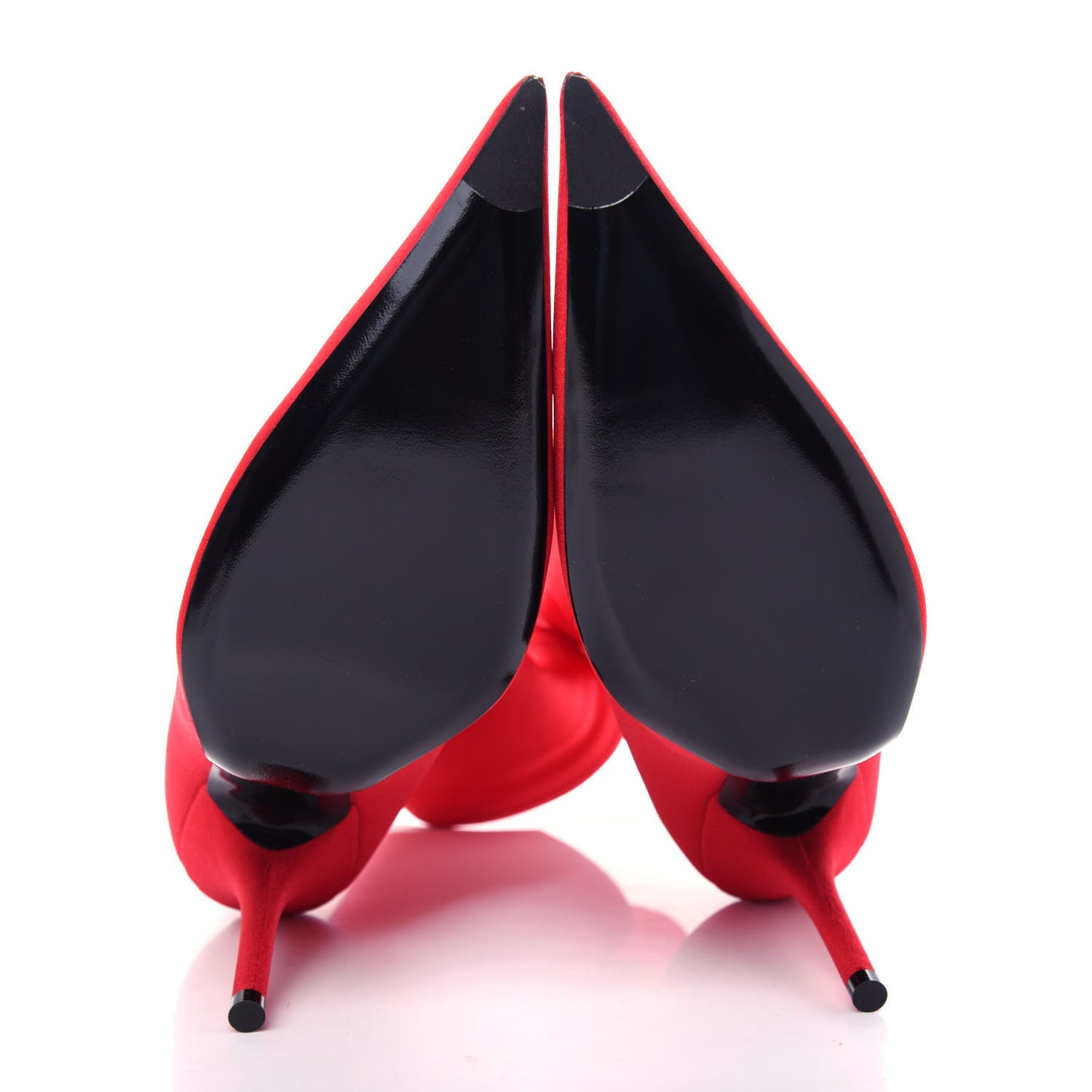 Jersey Crepe Extreme Pointed Toe Knife Booties 39 Rouge