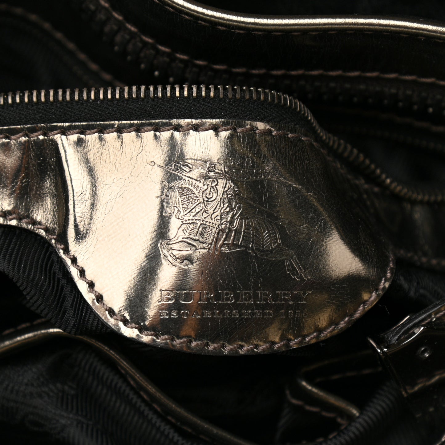 Metallic Patent Studded Rowan Pewter