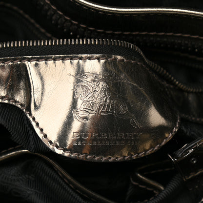 Burberry Metallic Patent Studded Rowan Pewter 6 of 13