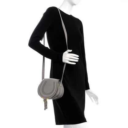 Chloe Calfskin Mini Marcie Round Crossbody Bag Cashmere Grey 2 of 8