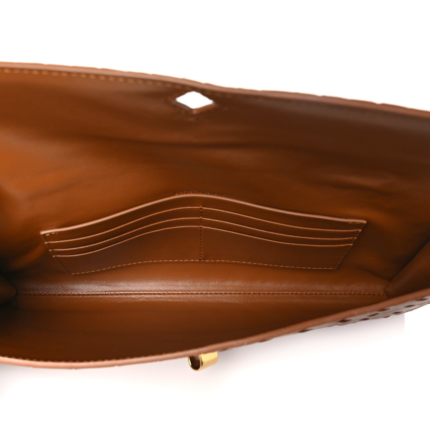 Bottega Veneta Nappa Intrecciato Long Andiamo Top Handle Clutch Cognac 5 of 9