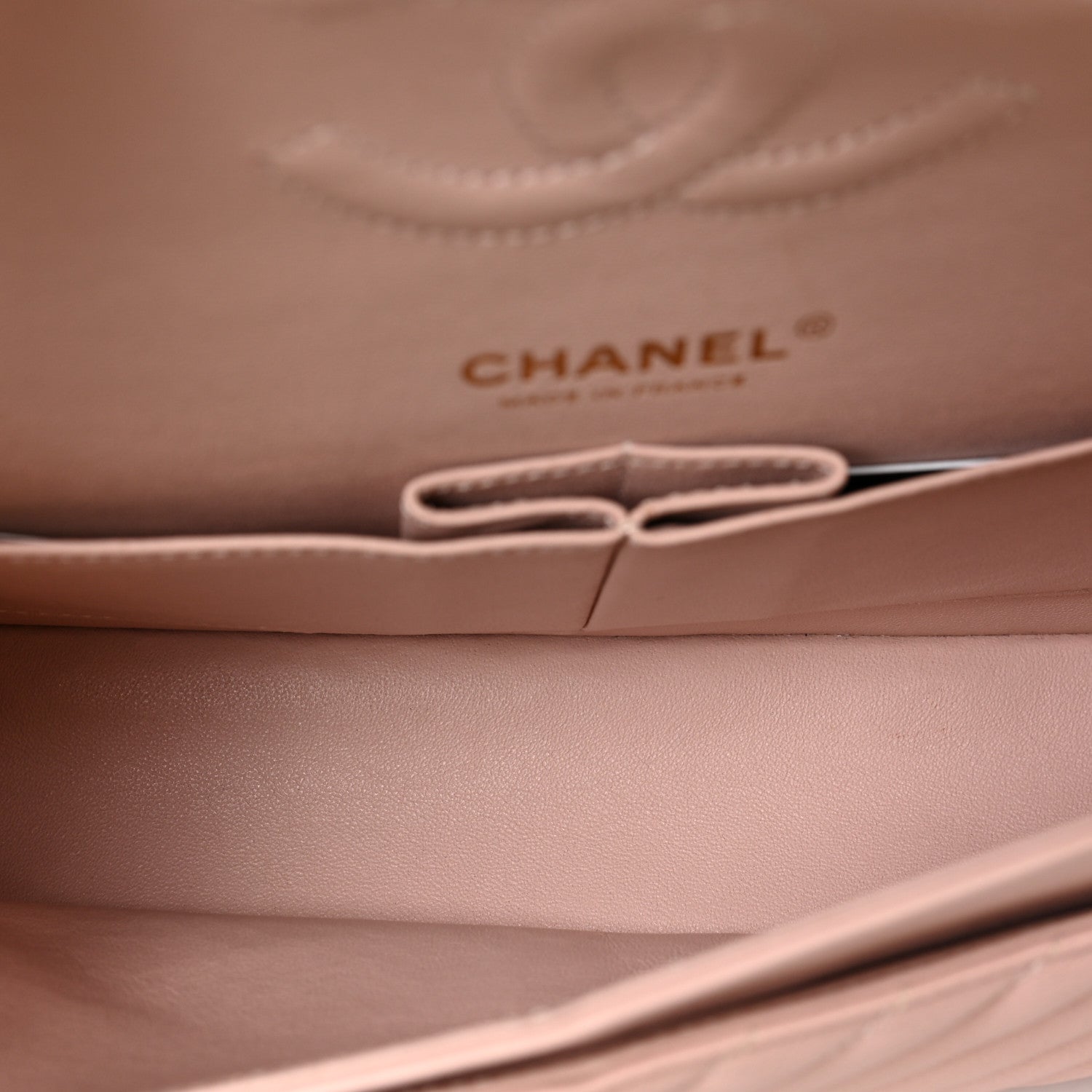 Chanel Calfskin Chevron Quilted Medium Double Flap Light Pink 5 of 8