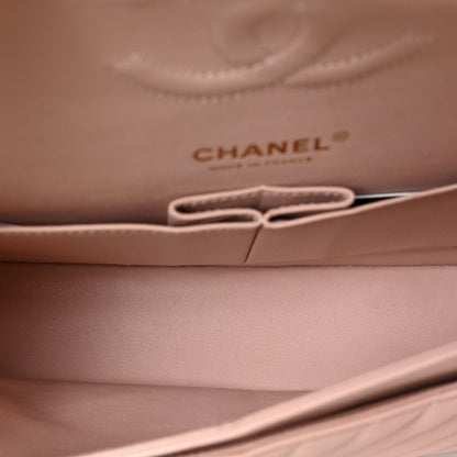 Chanel Calfskin Chevron Quilted Medium Double Flap Light Pink 5 of 8