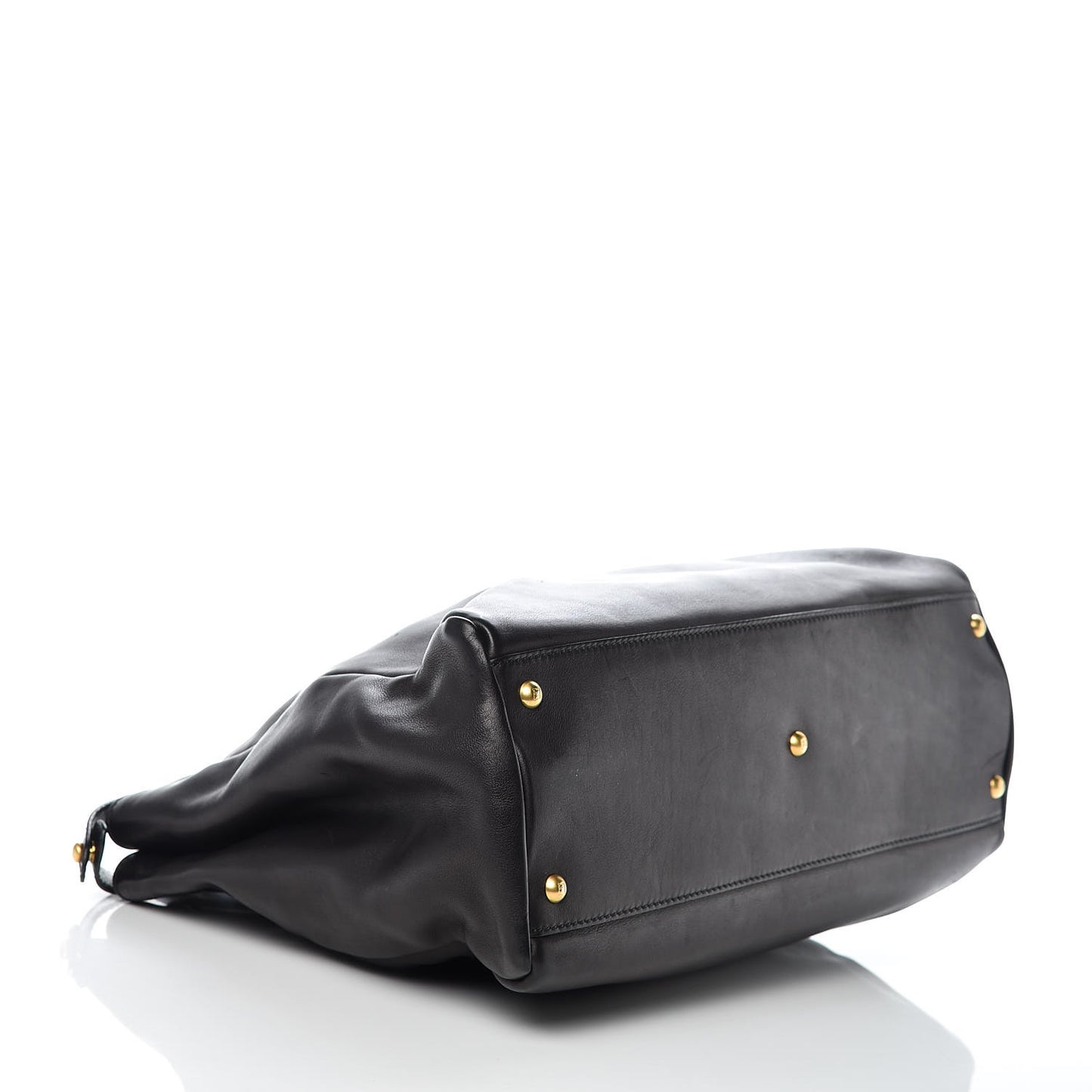 Vitello Saddle Large Peekaboo Iconic Satchel Black