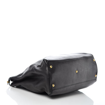 Fendi Vitello Saddle Large Peekaboo Iconic Satchel Black 4 of 10