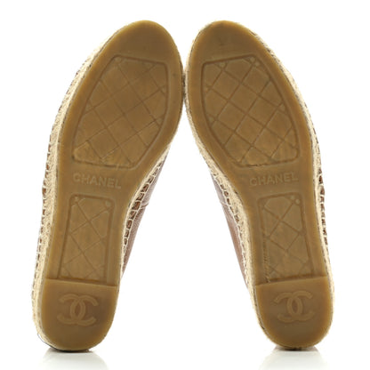 Chanel Calfskin CC Espadrilles 37 Light Brown 5 of 11
