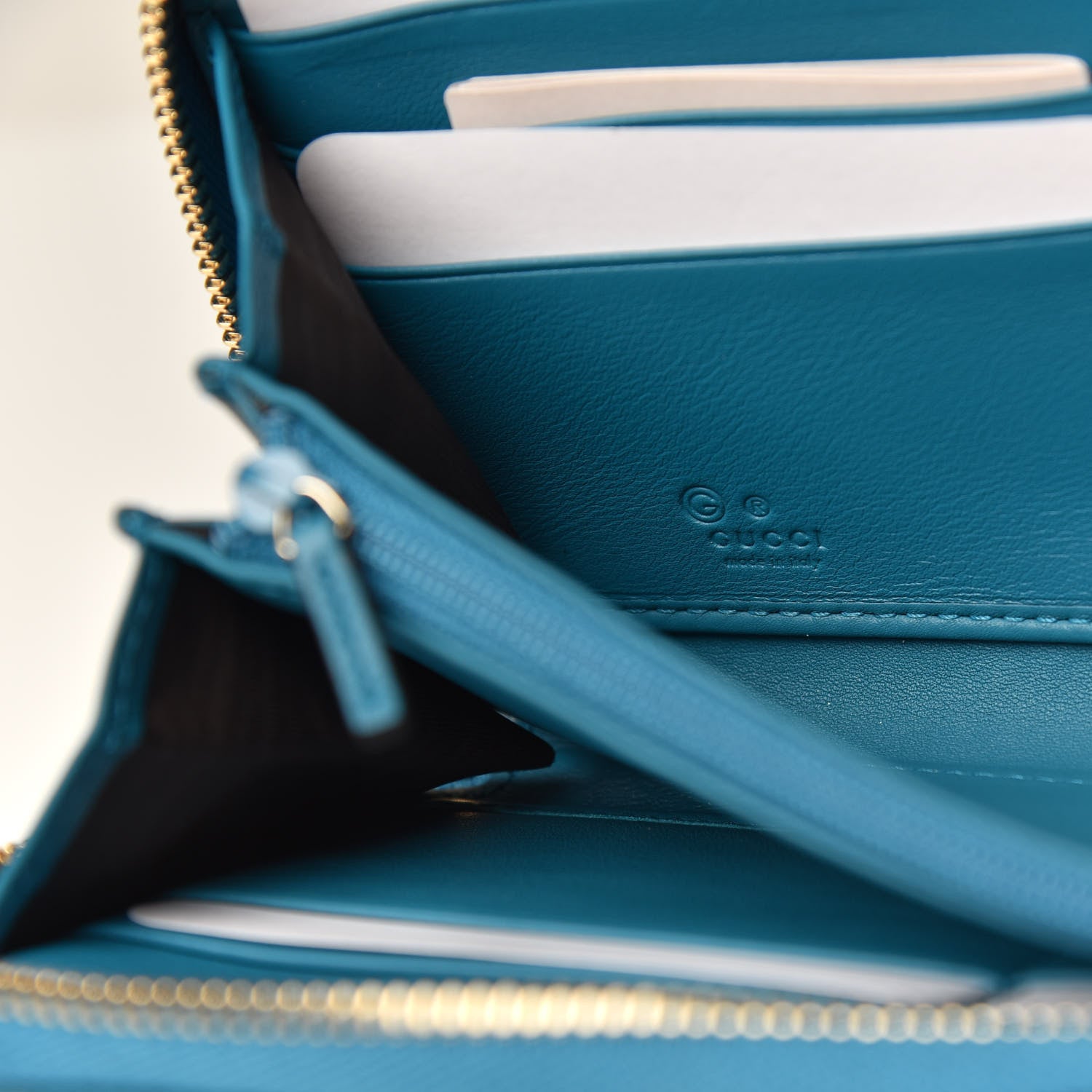 Gucci Microguccissima Zip Around Wallet Deep Cobalt 7 of 8