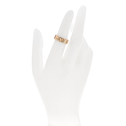 Gucci 18K Rose Gold Enamel 6mm Icon Blooms Ring 50 5.5 2 of 6