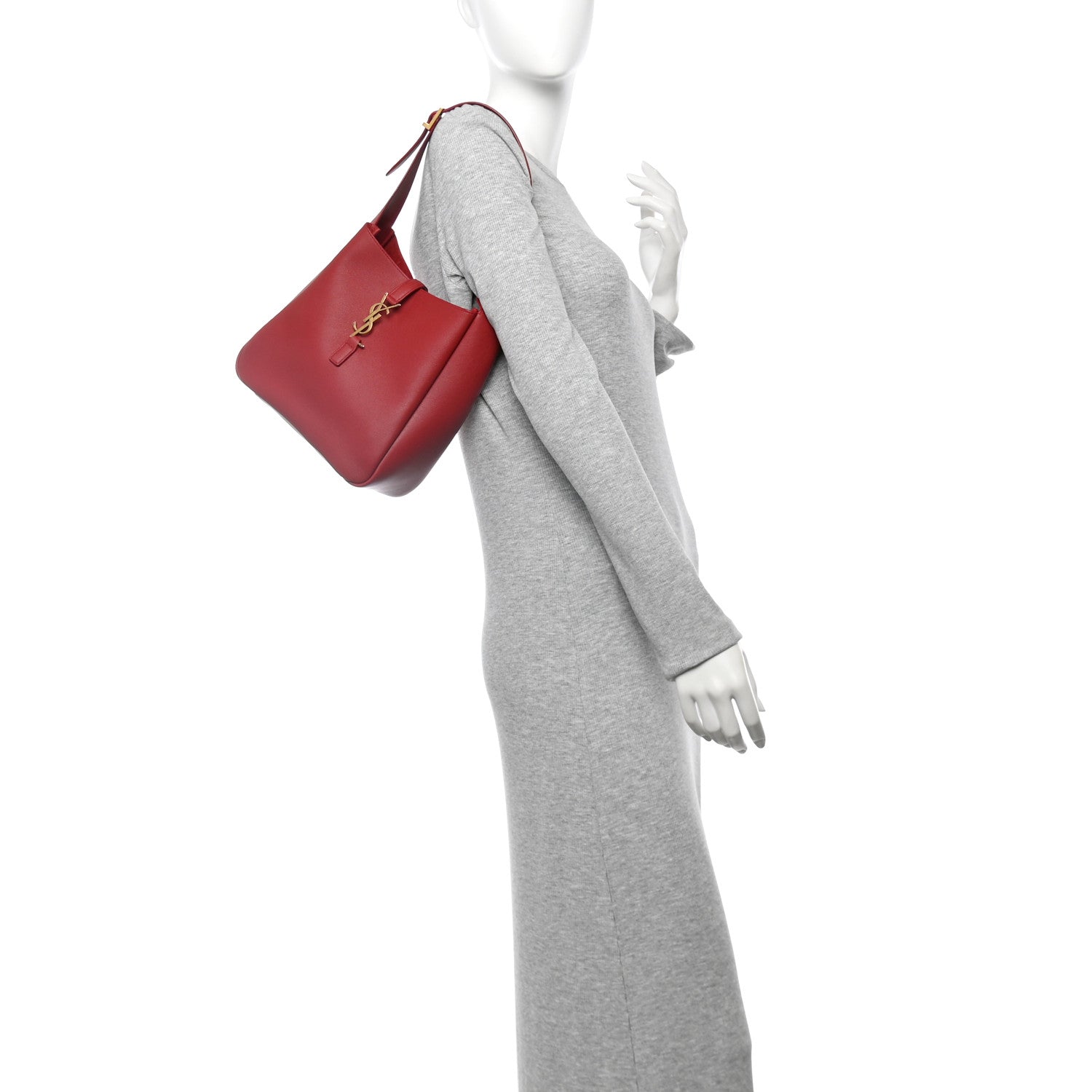 Saint Laurent Smooth Calfskin Small Le 5 A 7 Soft Hobo Red Danger 2 of 9