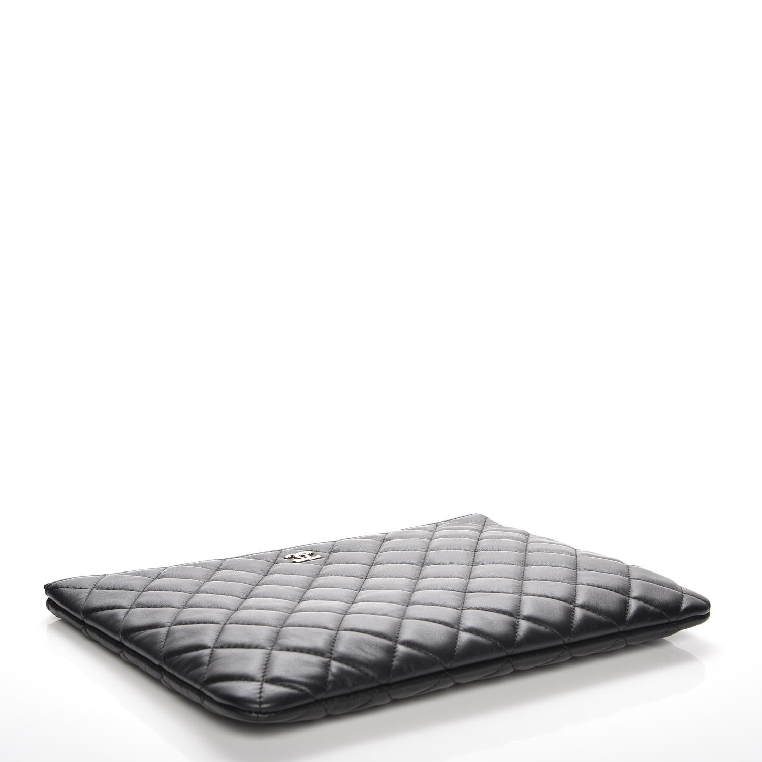 Chanel Lambskin Quilted Medium Cosmetic Case Black 4 of 8
