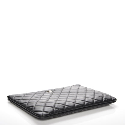 Chanel Lambskin Quilted Medium Cosmetic Case Black 4 of 8
