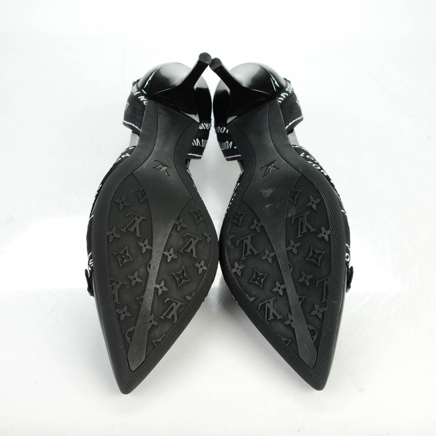 Louis Vuitton Patent Ribbon Pumps 38.5 Black 5 of 9