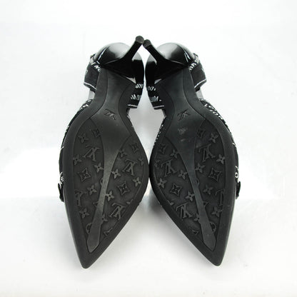 Louis Vuitton Patent Ribbon Pumps 38.5 Black 5 of 9