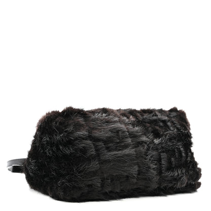 Fendi Mink Fur FF Mini Mama Baguette Black 4 of 12