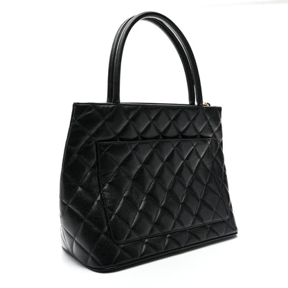 Chanel Caviar Quilted Medallion Tote Black 3 of 10