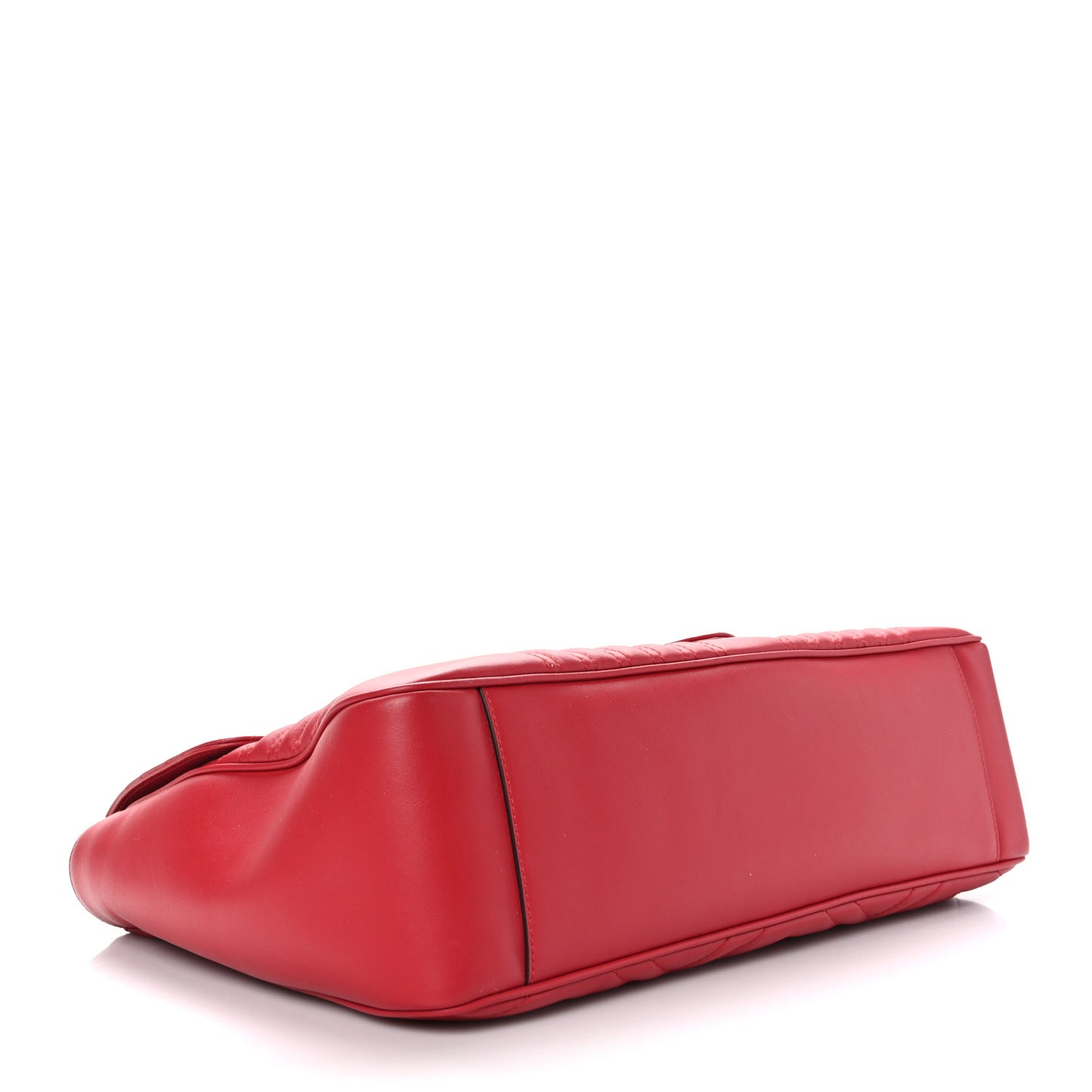 Calfskin Matelasse Large GG Marmont Shoulder Bag Hibiscus Red