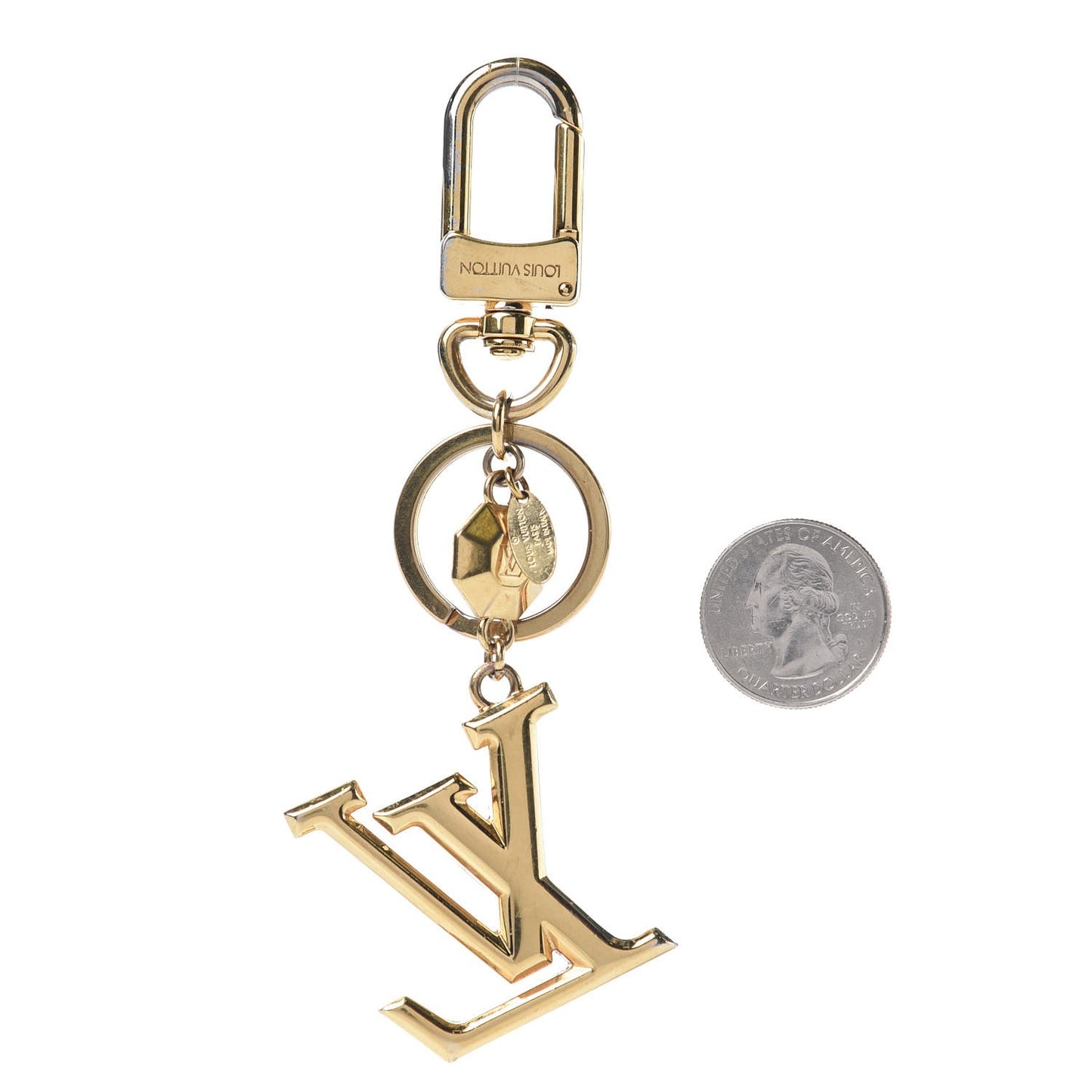 LV Facettes Bag Charm Key Holder Gold