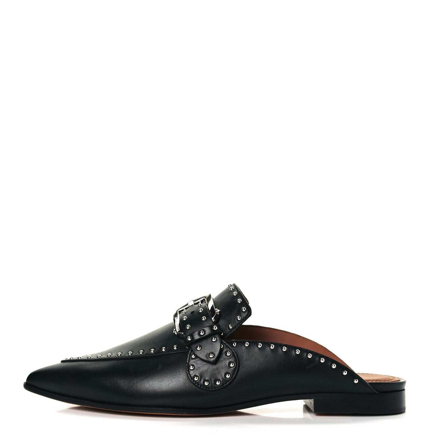 Calfskin Studded Elegant Loafer 37 Black