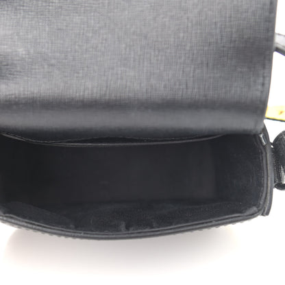 Off-White Saffiano Striped Baby Flap Black White 5 of 11