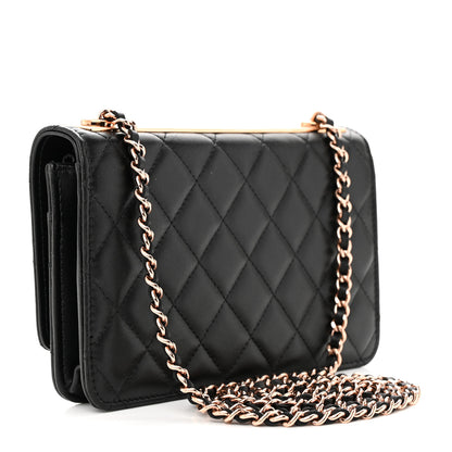 Chanel Lambskin Quilted Trendy CC Wallet On Chain WOC Black 3 of 11