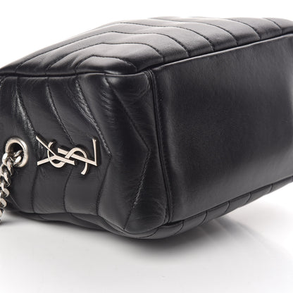 Saint Laurent Calfskin Y Quilted Monogram Small Loulou Bowling Bag Black 5 of 9