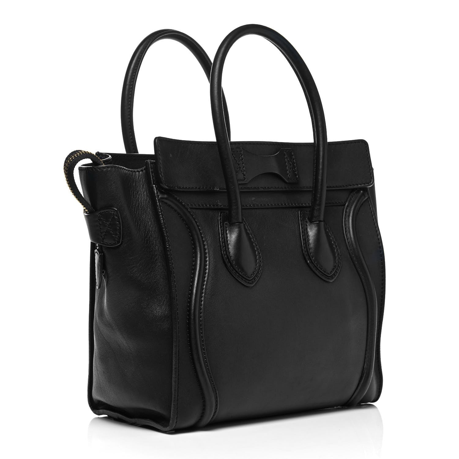 Celine Smooth Calfskin Micro Luggage Black 2 of 8
