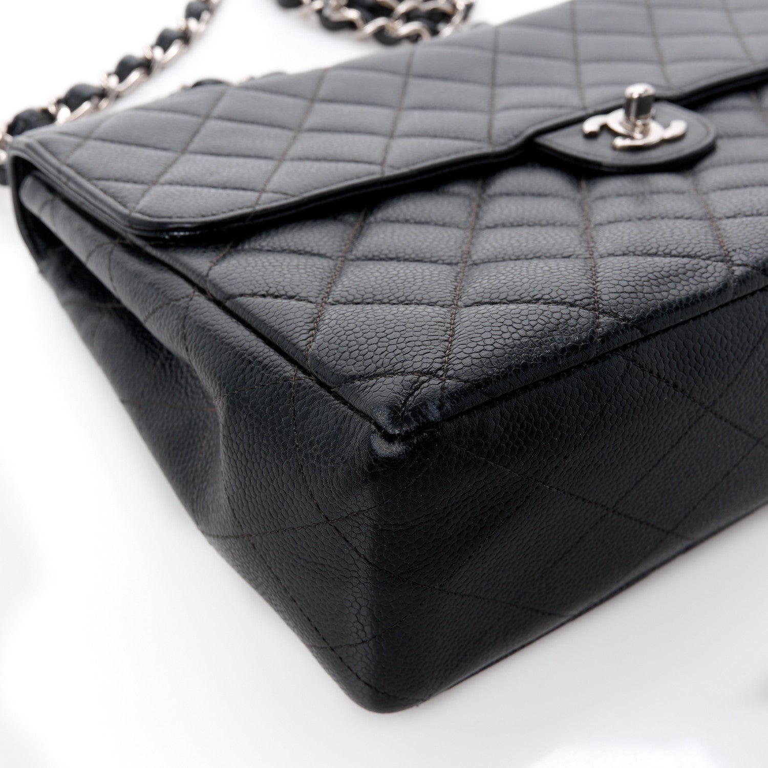 Chanel Caviar Jumbo Single Flap Black 13 of 14