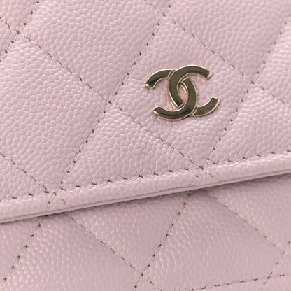 Chanel Caviar Quilted Wallet On Chain WOC Light Pink 13 of 19