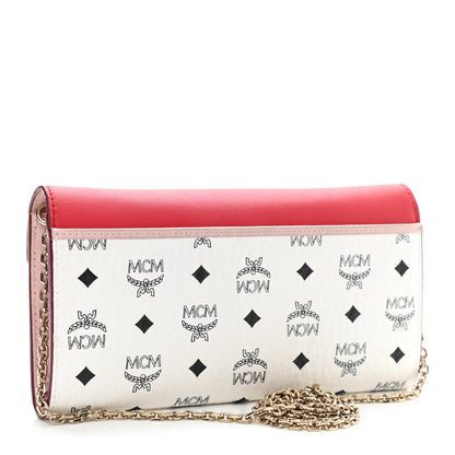 MCM Visetos Large Patricia Wallet On Chain Block Pink 3 of 11