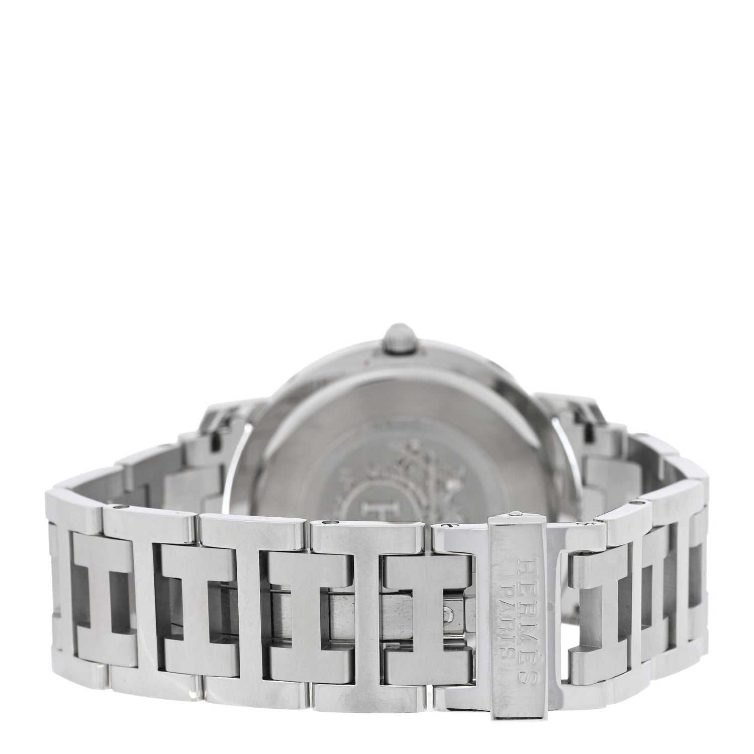 Hermes Stainless Steel 36mm Clipper Quartz Watch Black 3 of 4