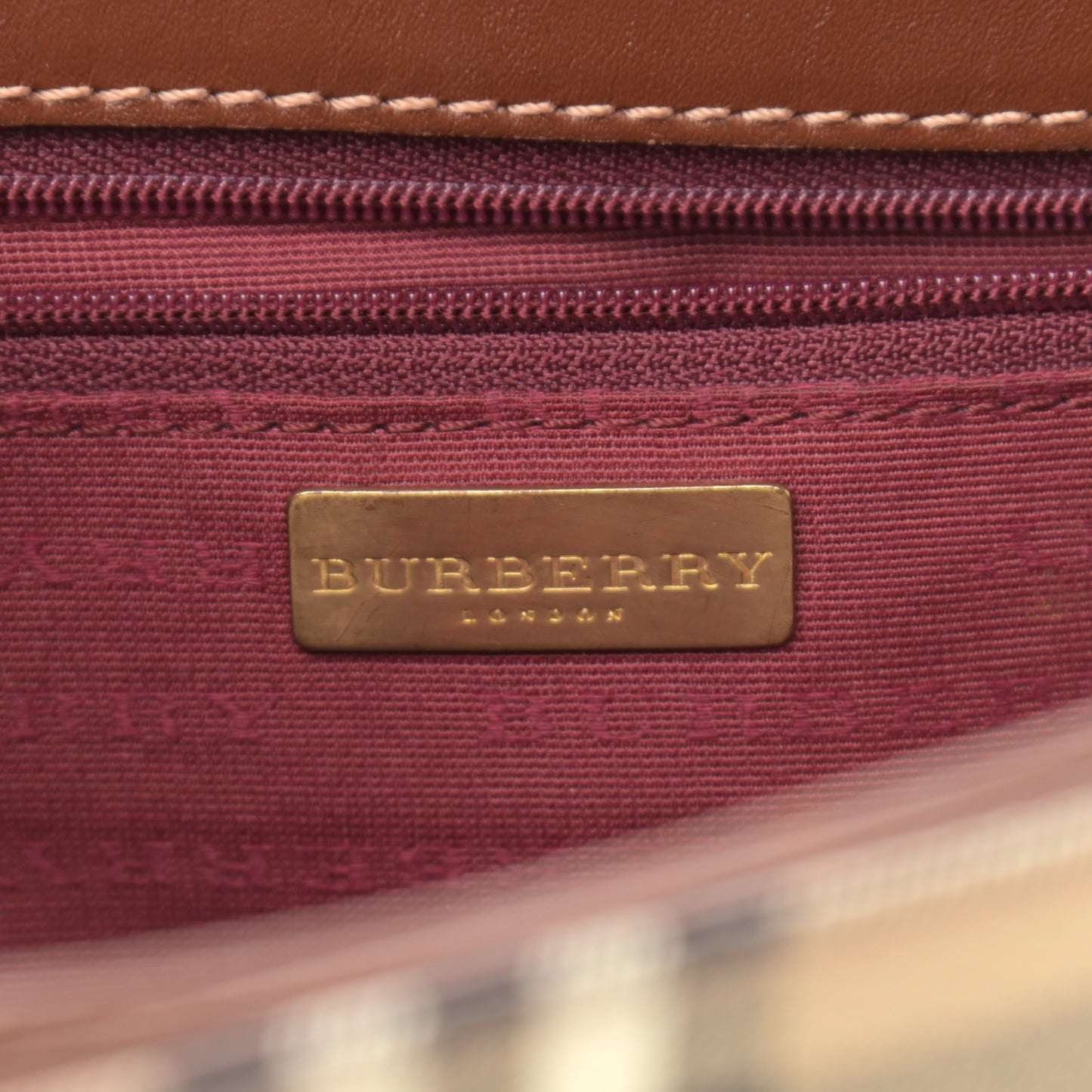 Haymarket Check Crossbody Messenger Bag Tan