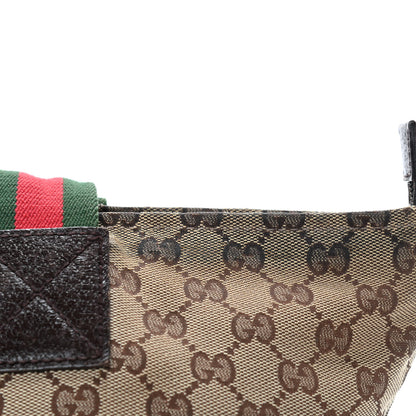 Gucci GG Monogram Medium Web Handle Bucket Tote Dark Brown 8 of 9